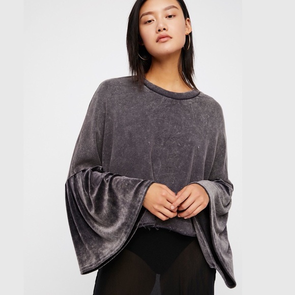 Free People Tops - Free People Sleeve Glorious Sleeves Velvet Top